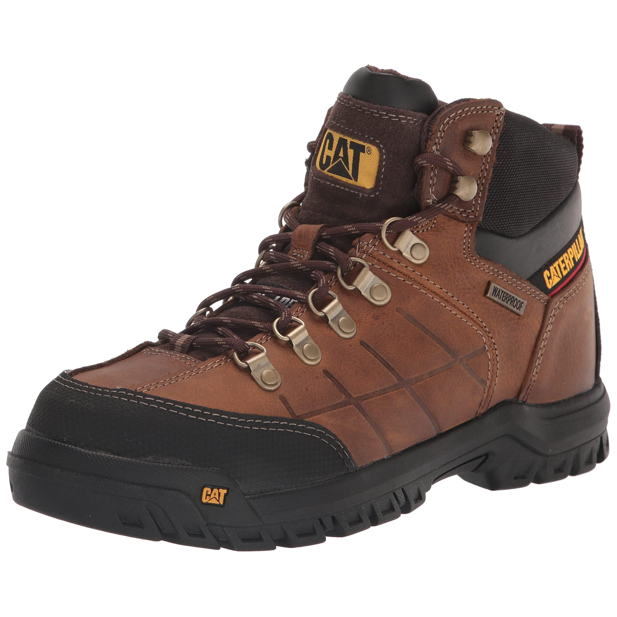 Bota Cat Threshold Impermeable Con Punta De Acero Marrón Para Hombre Talla 11.5