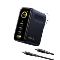 Cargador Baseus Picogo 140W 4 Puertos Usb-C Gan Con Pantalla