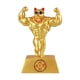 thumbnail image 5 of Estatuilla De Gato De La Suerte Chino Dorado Decoración De Brazo De Músculo De Mano 6,3 "resina Para El Hogar, 5 of 6