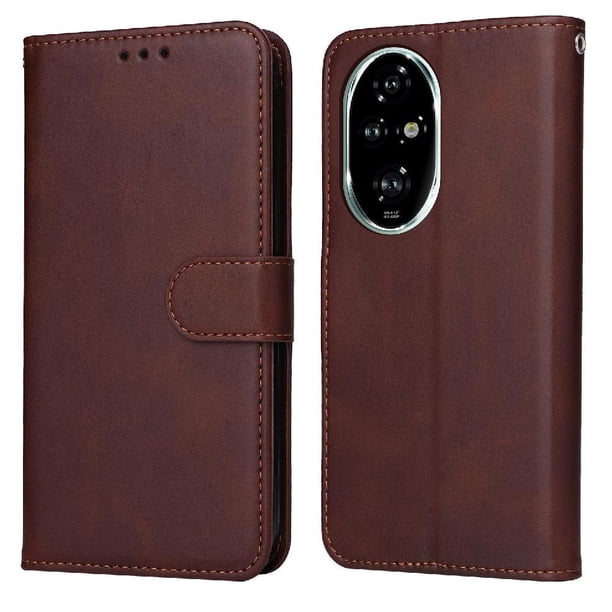 Funda Billetera para Honor 200 Pro con Porta Tarjetas y Soporte Ajustable Marrón