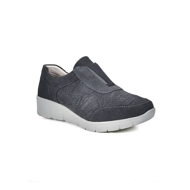 Zapatilla Cuero Mercuria Gris Oscuro