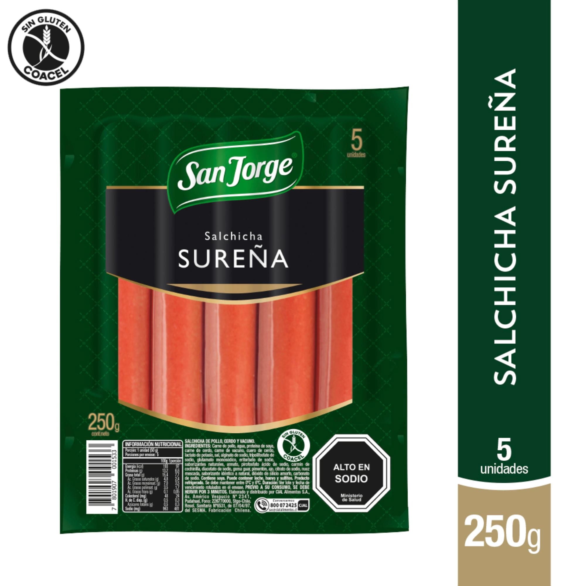 Salchicha Sureña 5 Un 250 g San Jorge