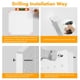 thumbnail image 5 of Kit organizador de pared Peg Board FZK de metal perforado, 74 unidades, blanco, 5 of 7