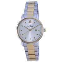 Reloj Westar 40245Cbn102 Casual Para Mujer De Cuarzo De Acero Inoxidable De Dos Tonos Con Esfera Plateada De 7 Mm & 44; Blanco