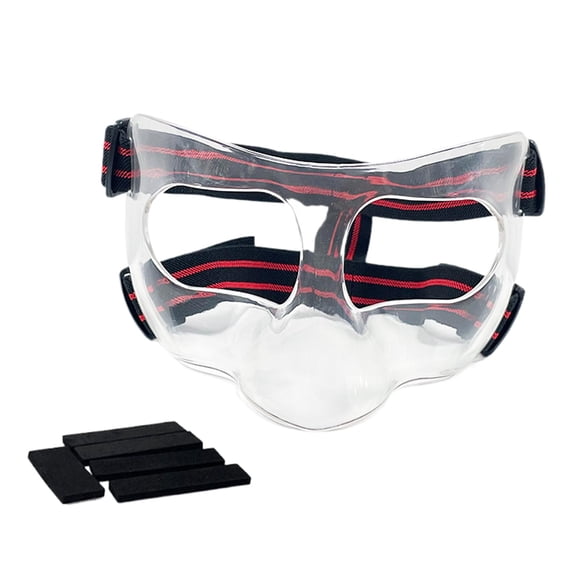 Mascarilla protectora para nariz rota, con almohadilla de esponja, irrompible, para fútbol, ejercicio, atletismo y fitness. Estilo B