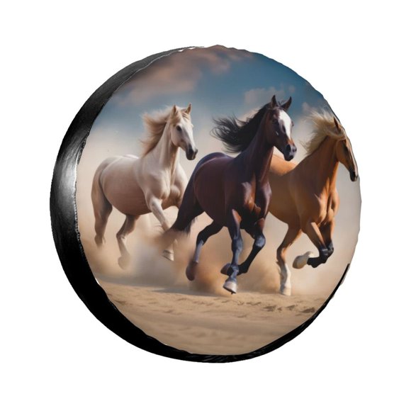 Cobertura para llanta de repuesto Eugzak 36 cm Caballos galopantes (sin cámara)