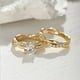 thumbnail image 1 of 2pcs Elegant 18K Gold Plated White Zircon Finger Ring Set for Women - Perfect for Engagement, Wedding, Party, and Holiday Gift, 1 of 4