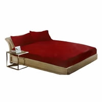 Genérico - Sabana Polar 2 Plazas Diseño Liso Color Rojo