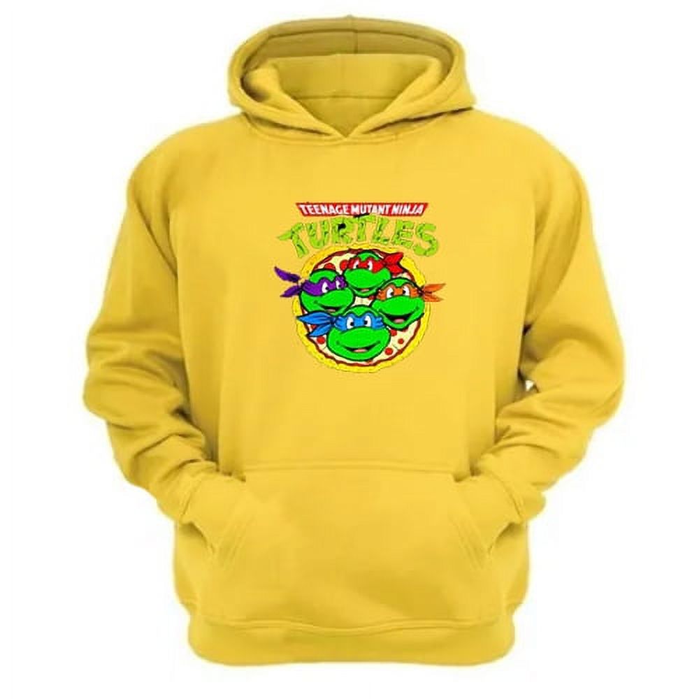 Genérico - Poleron Canguro Tortugas Ninja Amarillo Talla Xs Unisex
