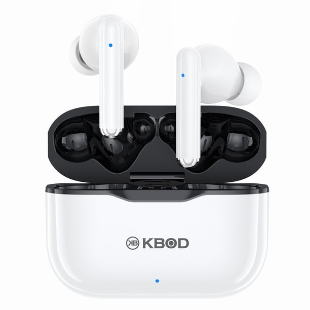 Audífonos Inalámbricos Bluetooth 5.3 Tws Kbod C38 Con Estuche de Carga Blanco