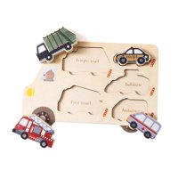 Magideal - Rompecabezas A Juego Para Niños, Juguete De Madera Para Bebés, Material De Enseñanza, Educación Temprana, Juguete De Aprendizaje Temprano, Juego Para Coches