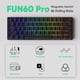 thumbnail image 2 of Teclado inalámbrico MONSGEEK FUN60 Pro 60% negro ARGB, 2 of 7