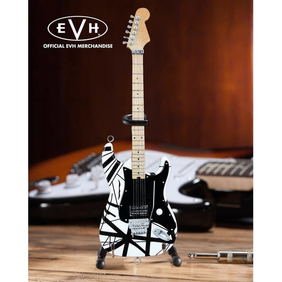 Guitarra miniatura AXE HEAVEN EVH Black & White Van Halen