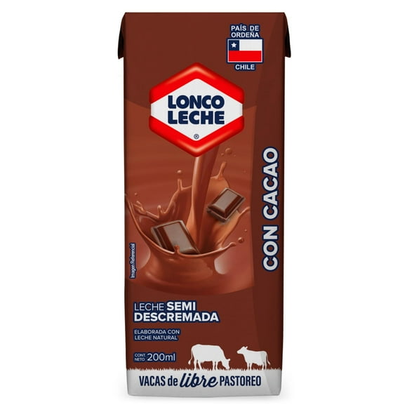 Leche Semidescremada Chocolate Caja, 200 g