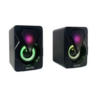 Oem - Parlante Speaker Pc Retroiluminado Led 2.0 Leerfei