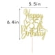 thumbnail image 2 of Cake Topper Feliz 35 º Cumpleaños Dorado Con Brillo, 2 of 7