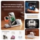 thumbnail image 2 of 5 En 1 Cargador Inalámbrico Soporte De Teléfono Para iPhone 16 15 14 13 Con LED De Ruido Blanco Para Apple Watch Auriculares Estación Dock Magnética-Blanco, 2 of 8