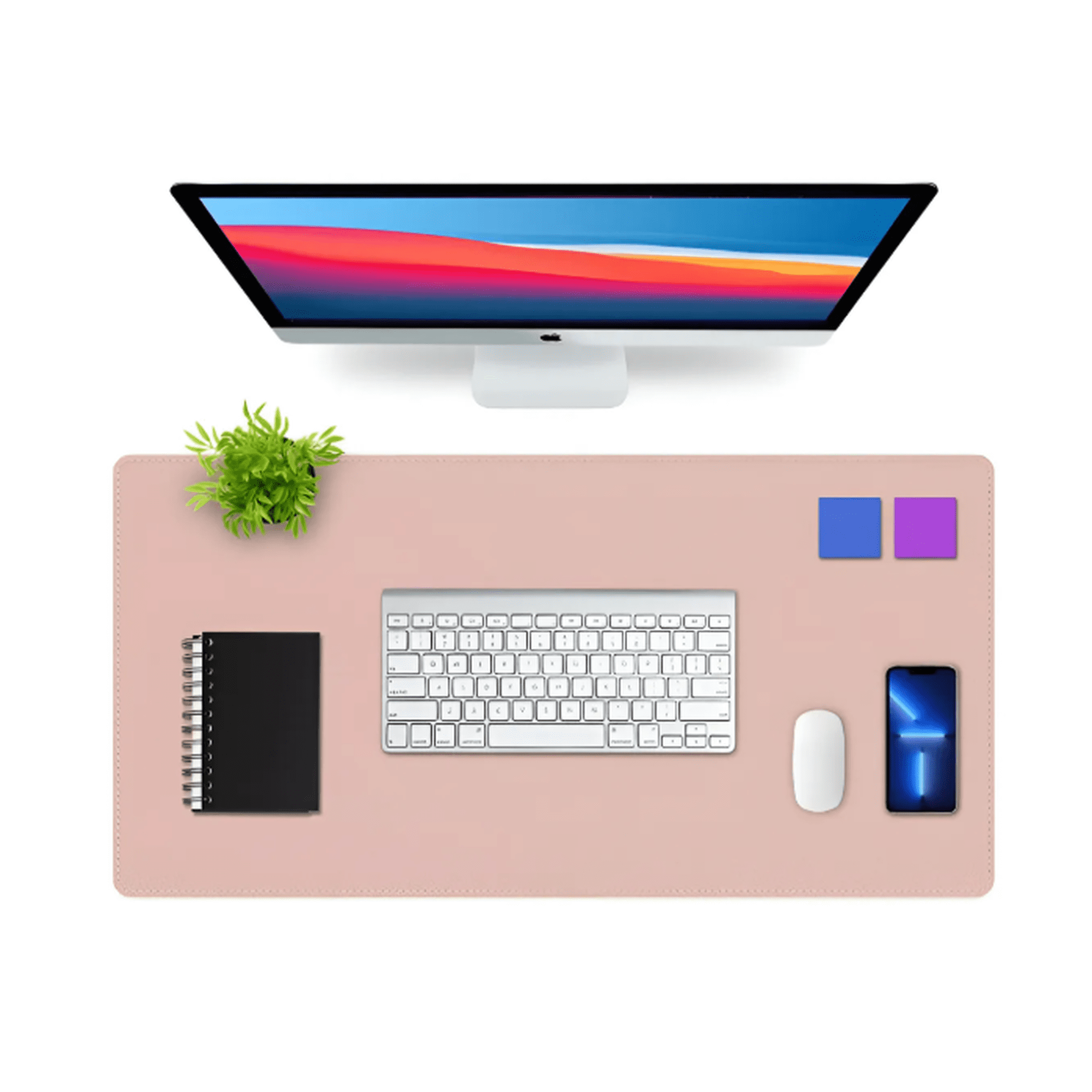 Bienok - Alfombrilla Mousepad De Cuero Impermeable Reversible 80x40