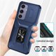 thumbnail image 4 of Funda Armada para Samsung Galaxy S24 FE con Tapa Deslizante y Soporte Magnético Giratorio Azul, 4 of 5