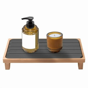 Wakeshome - Escurridor De Cocina Bandeja De Secado Absorbente Para Baño Gris Oscuro