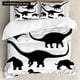 thumbnail image 1 of Dinosaur Duvet Cover Black Evolution Extinction Predator Animals Bedding Set Full Double Size Polyester Qulit Cover Bed Sheets, 1 of 5