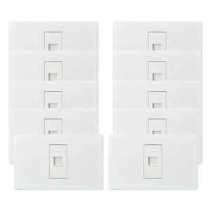 Want - Pack 10 Toma Internet Metálico Rj65 - Blanco