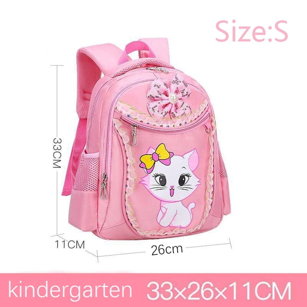 3Pcs Children Backpack+Lunch Bag+Pencil Case Cute Cat Kid School Bag Backpack Girl Student Teenagers Waterproof Primary Bookbag
