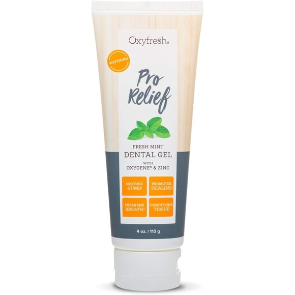 Gel Dental Oxyfresh Pro Relief 113 g Sin Flúor Menta Zinc