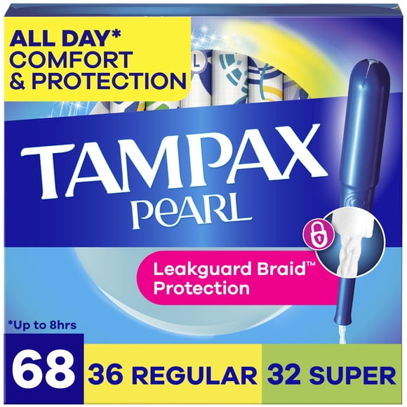Tampones Pearl Leakguard Regular Y Super 68 Unidades