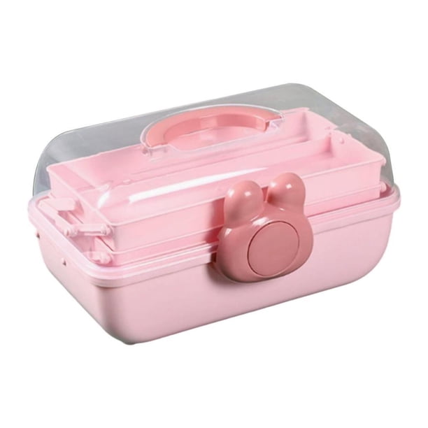 Caja De Almacenamiento De Accesorios Para El Cabello Para Niña, Portátil, Para Horquillas, Lazos Para El Cabello, Collares, Color Rosa