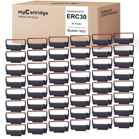 Cinta myCartridge ERC30/34/38 Pack de 48 unidades Negro/Rojo