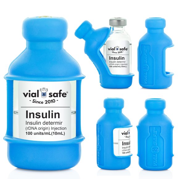 Protector de Vial de Insulina Vial Safe 2 unidades color azul claro
