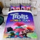 thumbnail image 4 of Trolls Conjunto de sábanas temático, trío de piezas, cómodo y amigable con la piel, diseño único, regalo de decoración para el hogar para familiares, amigos y fans,135X200cm, 4 of 6