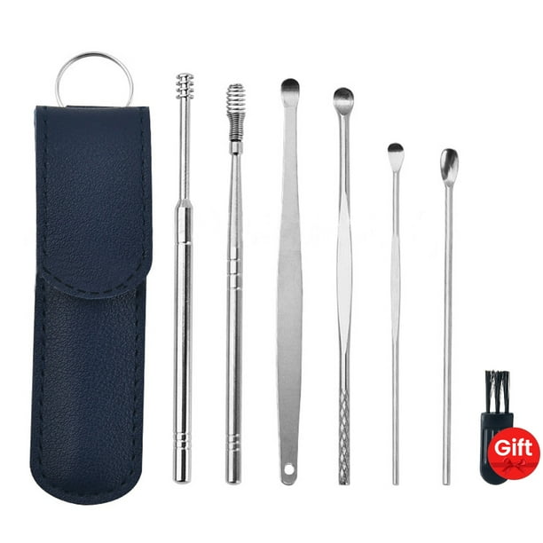 6 Pcs Ear Cleaner Wax Removal Tool Earpick Stick Earwax Remover Curette Ear Pick Cleaning Ear Cleanser Spoon Health Care Earpick