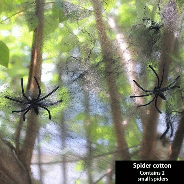 Set, Halloween Decorations Artificial Spider Web Super Stretch Cobwebs With Fake Spiders Scary Party Scene Decor Horror House Props, Halloween Decor, Halloween Supplies