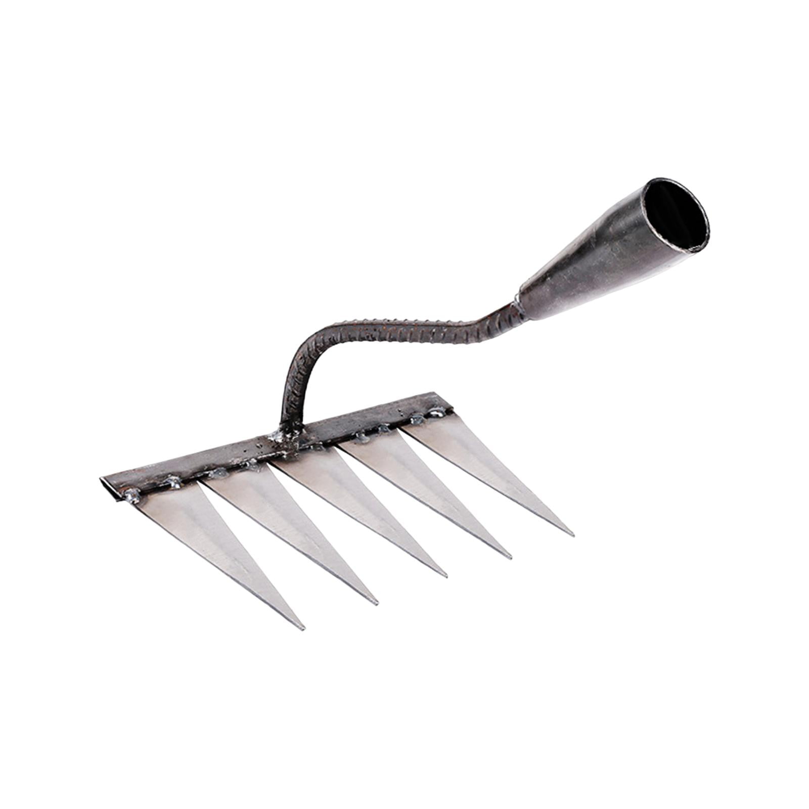 Magideal - Rastrillo De Jardín Rastrillo De Deshierbe De Jardín Rastrillo De Cultivador Agrícola Duradero Rastrillo De Deshierbe De Paisaje Para Cultivar Césped , Con 5 Dientes