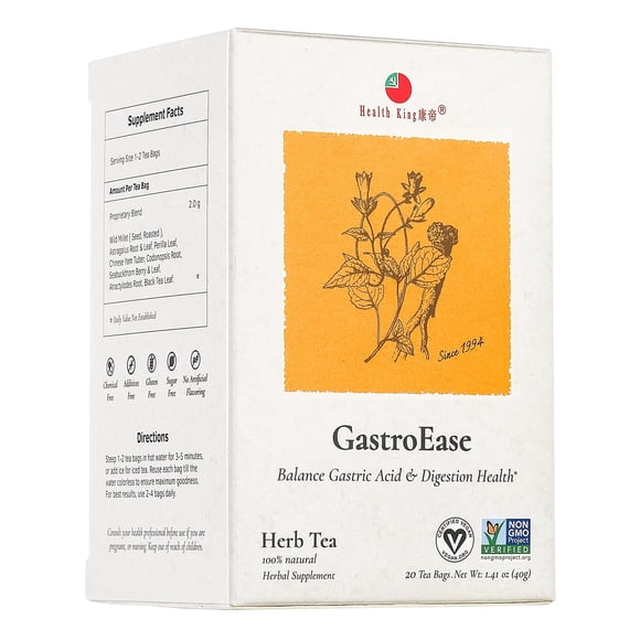 Té de hierbas Health King GastroEase caja de 20 sobres