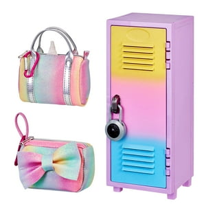 Real Littles - Paquete De Casilleros Y Bolso Locker Rainbow Bow