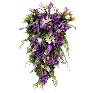 Genérico - Guirnalda De Lágrima Decorativa De Resorte Para Colgar En La Pared Floral Para Festival Púrpura