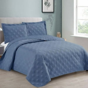 Quilt Andes Liso Azul 1.5 Plazas