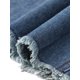 thumbnail image 5 of Chaquetas de Jean INSPIRE CHIC para Mujeres Casual con Cuello de Ante Manga Larga Abotonada Dobladillo Sin Rematar Chaqueta de Mezclilla Recortada S Azul Retro, 5 of 6