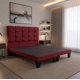 thumbnail image 1 of Cama Dos Plazas Con Respaldo y bases divididas de 150 X 190cm Tapizada en Lino Rojo, 1 of 6