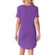 thumbnail image 3 of INSPIRE CHIC Camisón a Rayas Coloridas para Mujer Regreso a Clases Camiseta de Manga Corta Cuello Redondo Vestido Ligero Casual para Dormir L Púrpura, 3 of 6