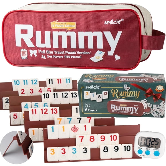 Juego Rummy Cube Smilejoy 6 Jugadores Set Completo 160 Fichas
