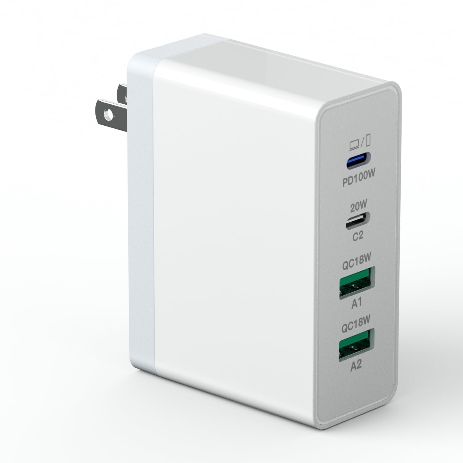 Adaptador De Corriente Usb C Charger Sccvee Para Portátil, 140 W, Gan, 4 Puertos Y 100 W