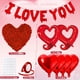 thumbnail image 4 of Set de globos Paivanwoo I Love You con globos en forma de corazón y pétalos de rosa, 4 of 8