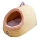 thumbnail image 3 of Cama para Gato Nido Cerrado para Mascotas Casa Interior Felpa Gruesa Y Lino Imitación Resistente Al Frío Adecuada para Gatos Y Perros Pequeños en Otoñ M, 3 of 5