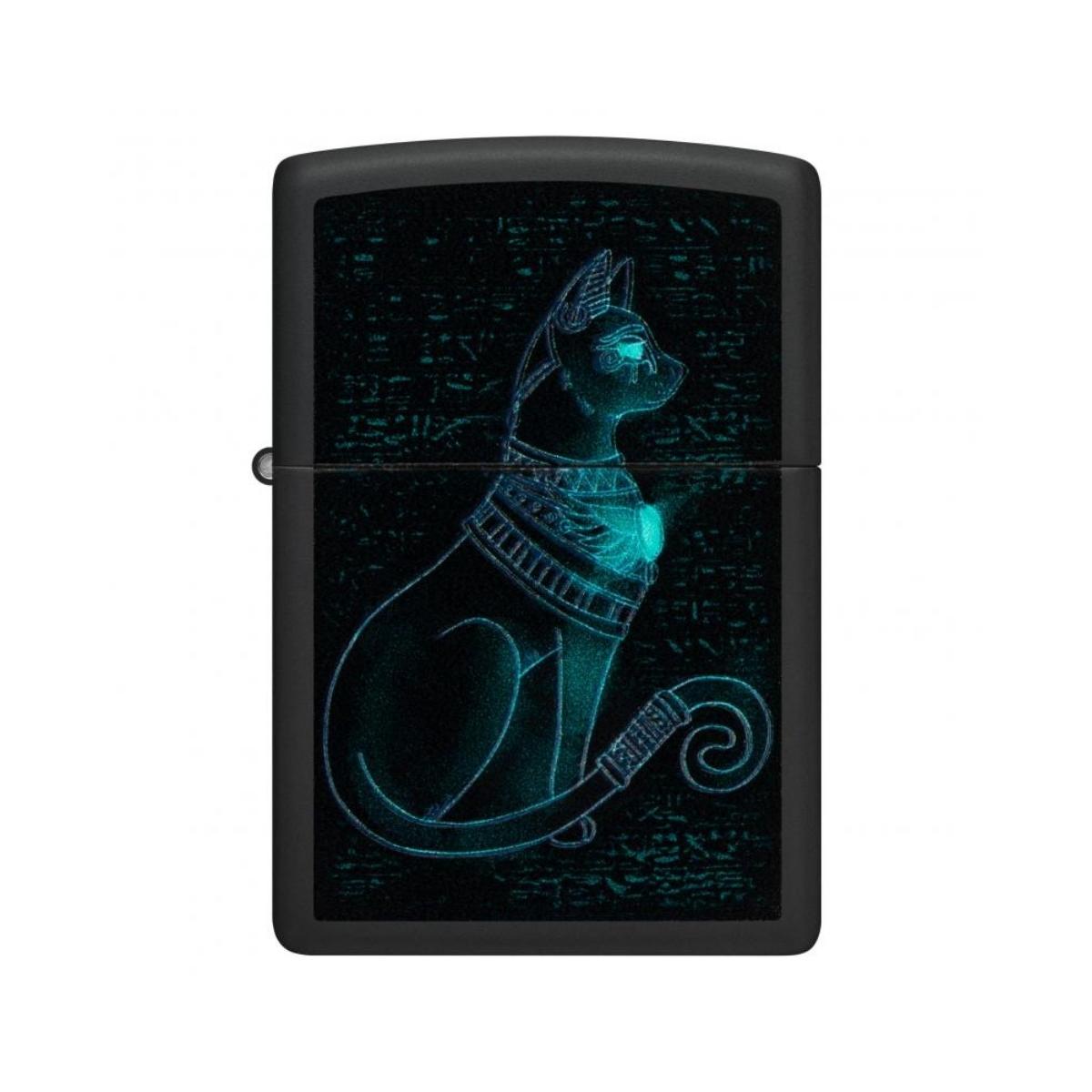 Zippo - Encendedor Spiritual Cat Design Negro Zp48582