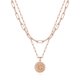 thumbnail image 1 of Collar Ursteel Initial C chapado en oro rosa con capas de 45 cm, 1 of 7