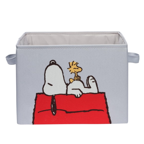 Cubo de almacenamiento Lambs & Ivy Snoopy plegable con asas de 30 x 28 x 23 cm